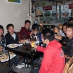 Boys enjoy lunch at Soupasteak