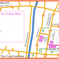 Chiang Mai Night Bazaar Gay Map August 2017