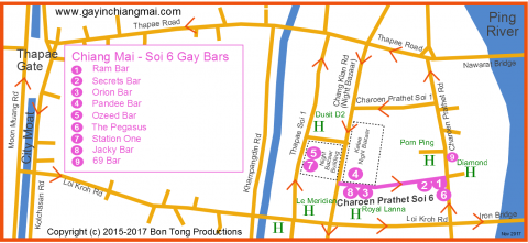 chiang mai night bazaar gay map november 2017