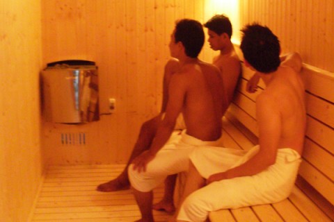 sauna at Club One Seven