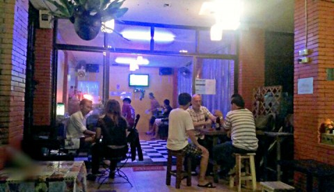 Customers at R and A - New gay owned bar in Santitham Plaza Chiang Mai