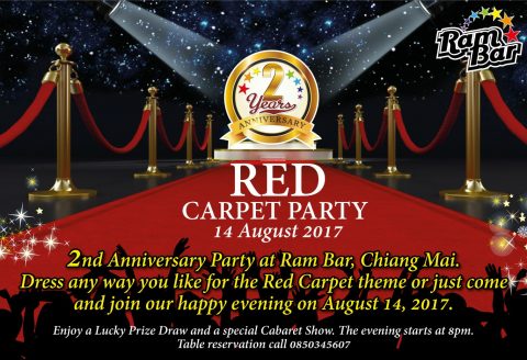 Red Carpet anniversary party Ram Bar Chiang mai 14 August 2017