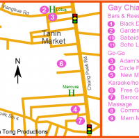 Gay Map Chiang Mai - Chang Puek and Santitham