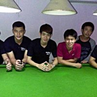 Moutain boys play pool at Secrets Gay bar in Chiang Mai