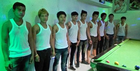 Pool Boys at Secrets Gay Bar Chiang Mai Thailand  gay soi 6