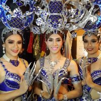 Ram Bar Show Chiang Mai - blue costumes with sequins