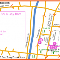 Gay Chiang Mai Night Bazaar map