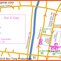 Map of gay bars at Chiang mai Night Bazaar